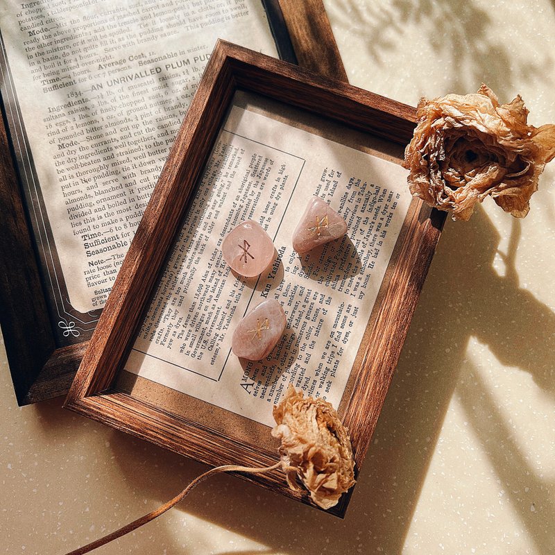 【爱情守护符、关系祝福】卢恩符文恋爱石 | 专属订制 | 礼物 - 其他 - 半宝石 粉红色