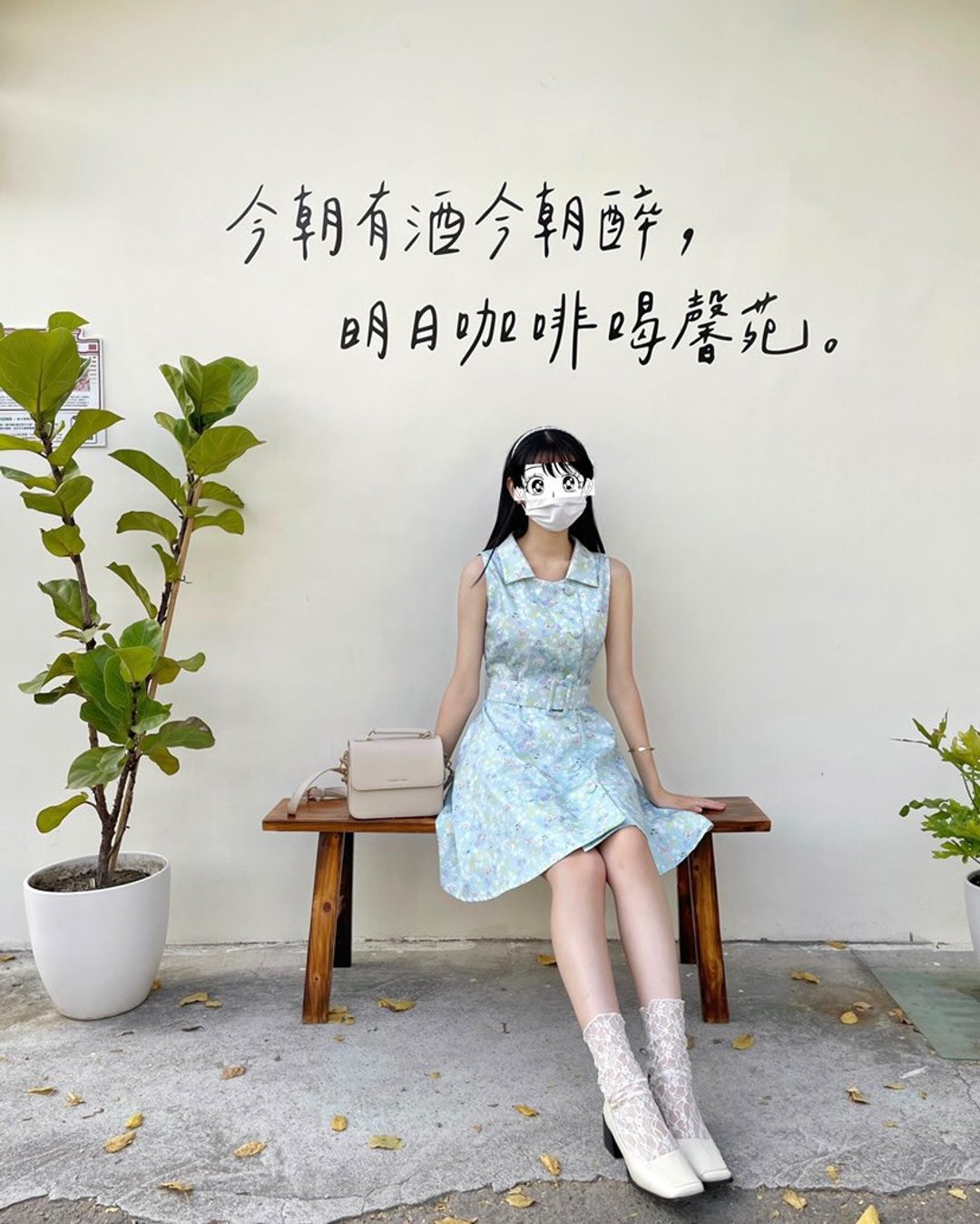 【露台上的波丽】 特务P 军装排扣短洋装 北海道 合谷色 - 洋装/连衣裙 - 其他材质 蓝色