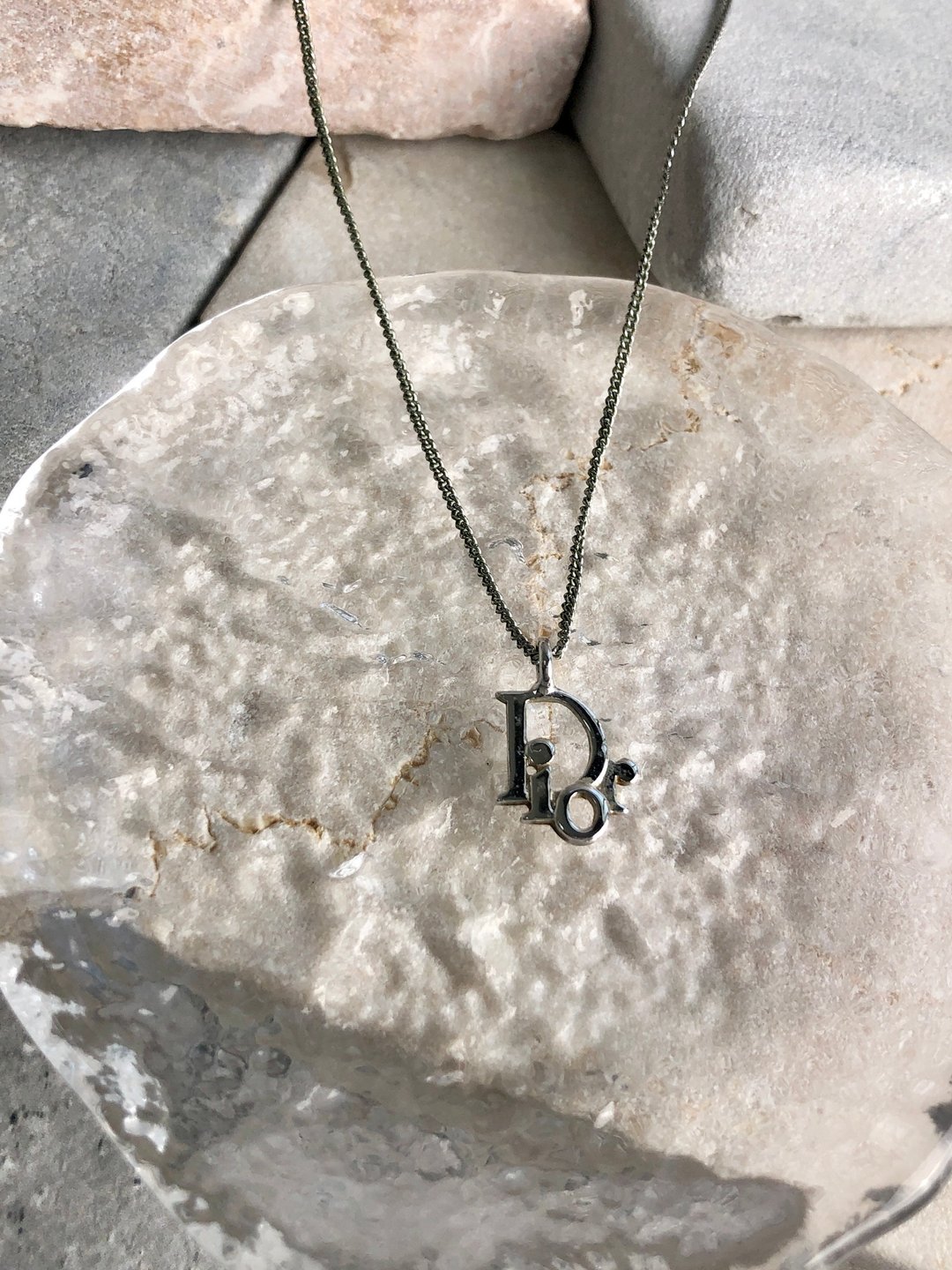【 日本直送 名牌中古包 】Christian Dior 迪奥 项链 银色 Logo vintage 古董 3ym4wx - 项链 - 其他材质 银色