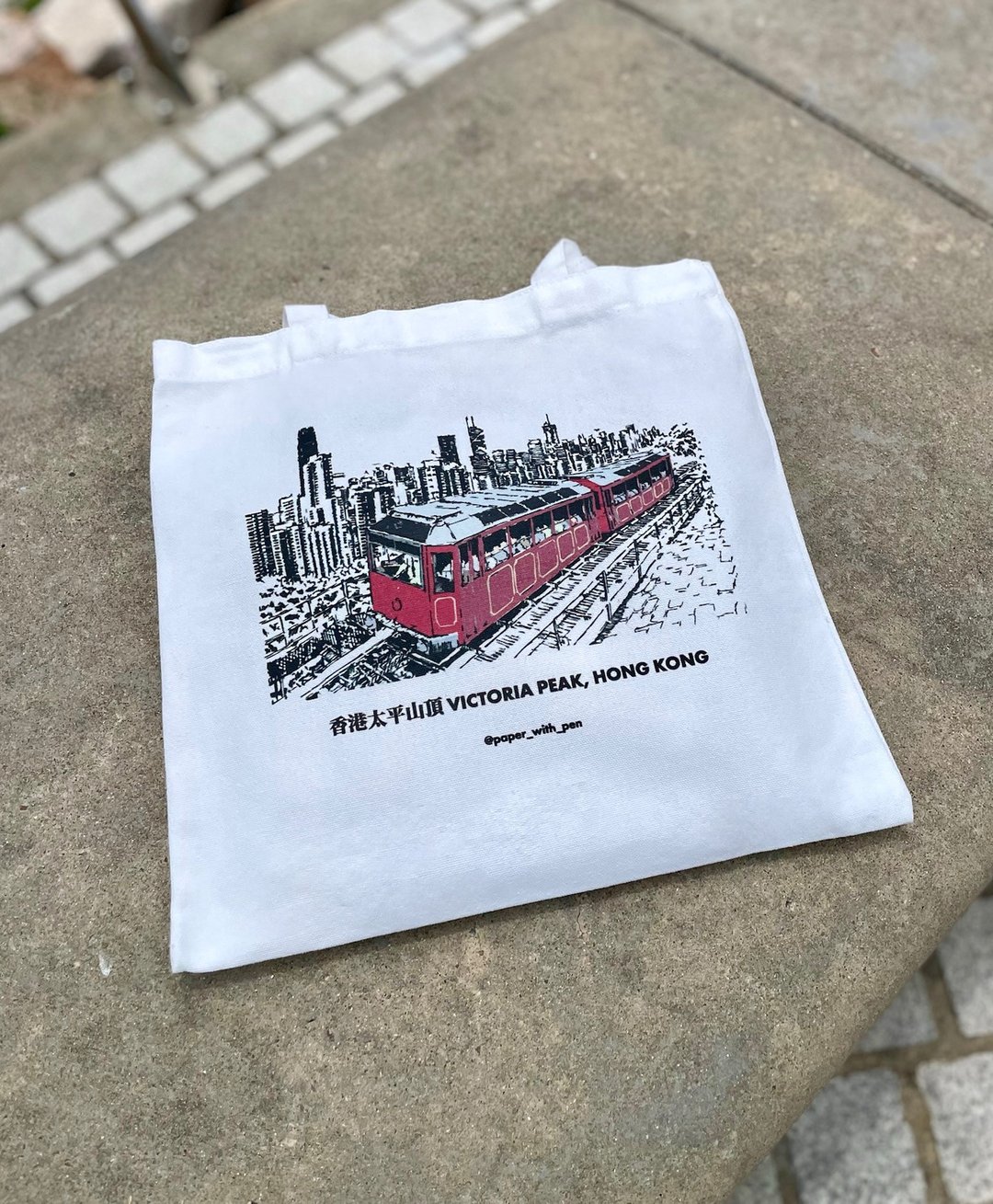香港山顶帆布袋 - 侧背包/斜挎包 - 棉 
