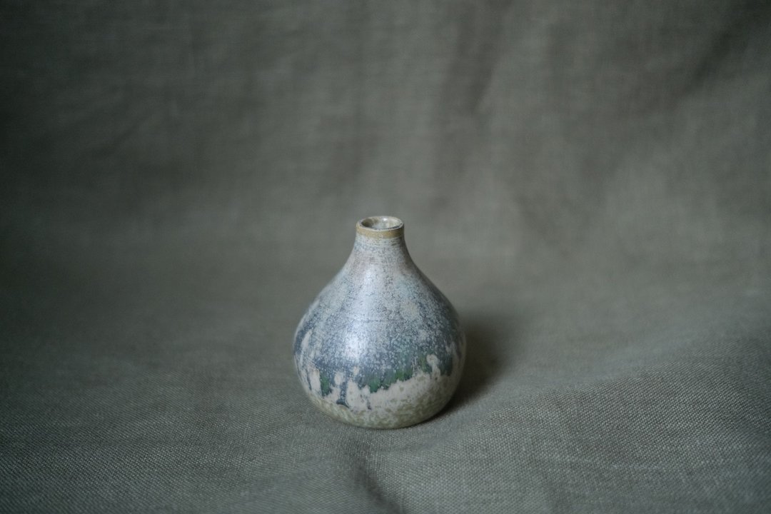 灰鼠・遗迹骸・史莱姆小花瓶 - 花瓶/陶器 - 陶 灰色