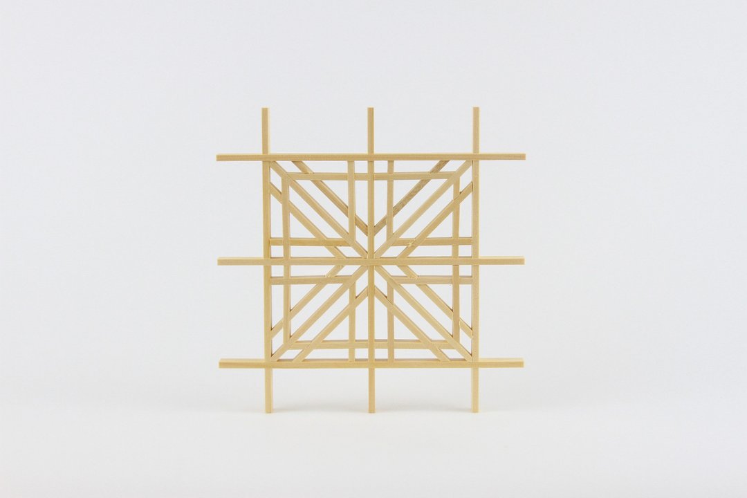 2026 新花纹 / 花窗DIY体验包 - 木器窗花杯垫 - 月见纹 - 木工/竹艺/纸艺 - 木头 金色