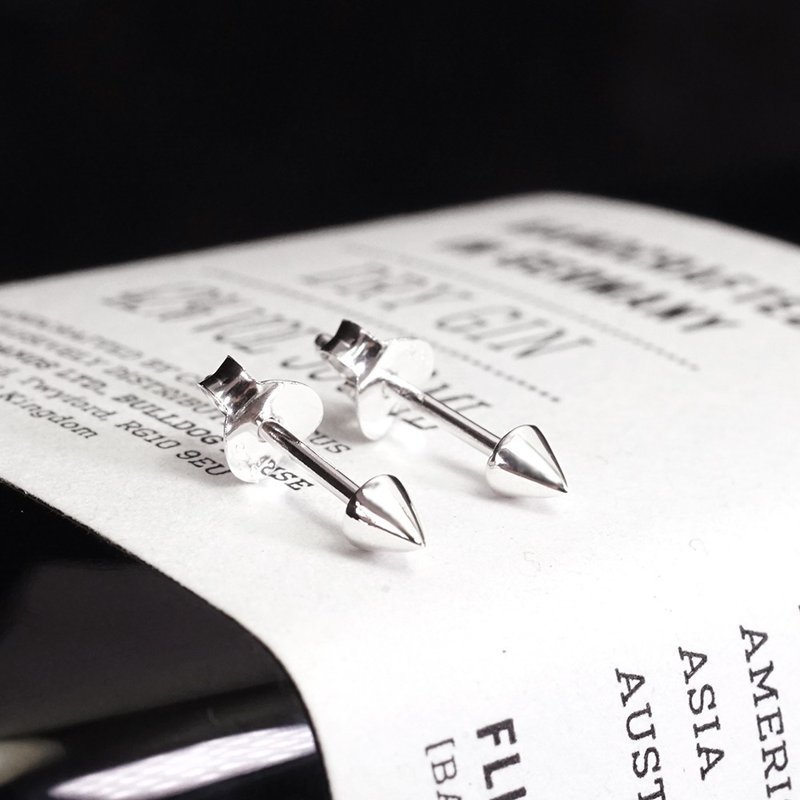 小铆钉 基本款 针式耳环 925纯银耳环 女生 男生 中性耳环 - 耳环/耳夹 - 纯银 银色