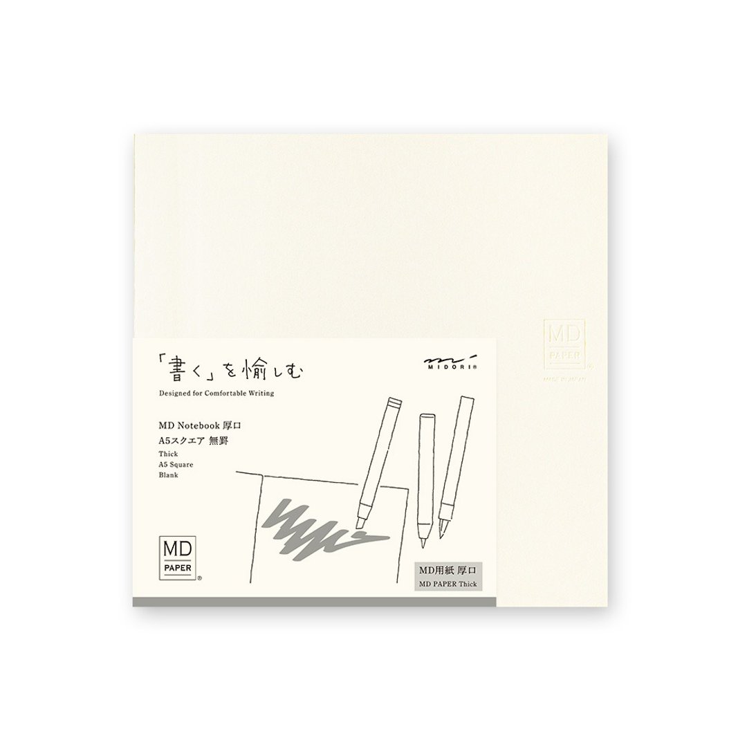MIDORI MD Notebook 厚 A5 方形空白 - 笔记本/手帐 - 纸 多色