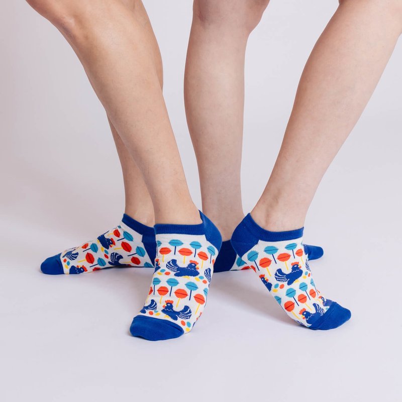 【锦源兴】鸡蛋冰抗菌踝袜 (黑) l 袜子 台湾制 运动袜 印花 - 袜子 - 棉．麻 多色