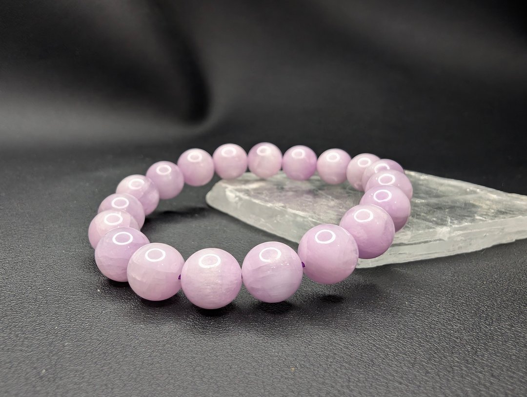 紫锂辉石 Kunzite 10mm 手串 手链 天然水晶 水晶手链 - 手链/手环 - 玉石 
