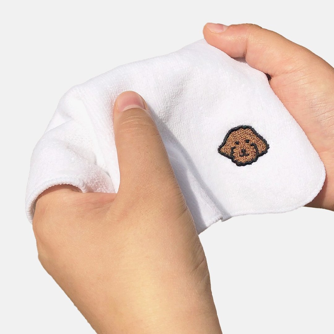 mori handkerchief (embroid / white) - 毛巾浴巾 - 棉 白色
