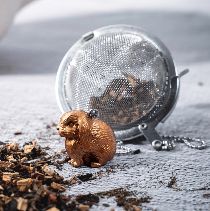 01LIV不锈钢滤茶器 CHICHI滤茶球 垂耳兔子吊饰 原创设计可爱茶具 - 茶具/茶杯 - 不锈钢 橘色