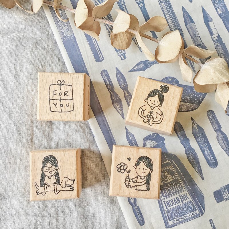 for you 给你印章组 - 印章/印台 - 木头 卡其色