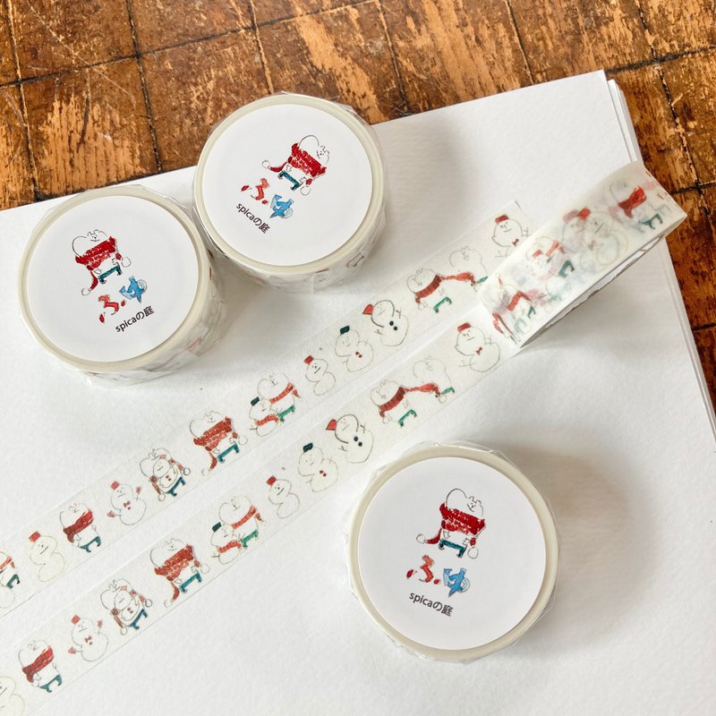 冬 / muu酱 15mm×7m 和纸胶带 - 纸胶带 - 纸 白色