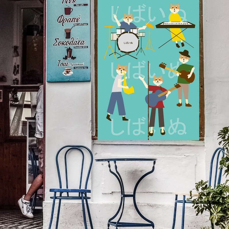 柴犬乐团门帘 - 门帘/门牌 - 棉．麻 多色