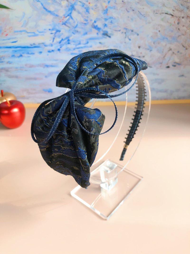 原创古蓝色复古发箍 - 发带/发箍 - 其他材质 蓝色