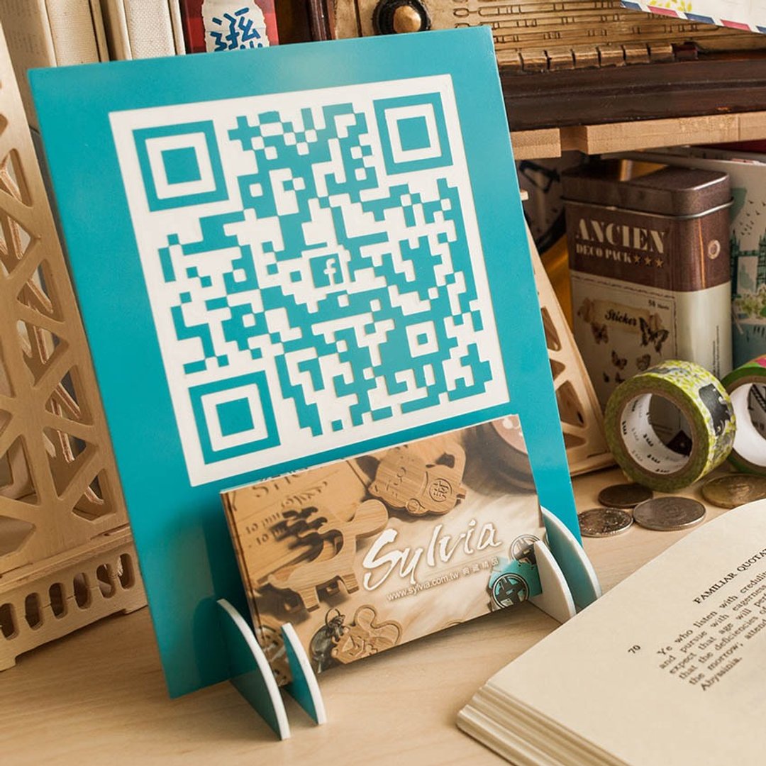 【开店小物】ABS板 QR-CODE立牌 开店 咖啡店 告示牌 摆摊 招牌 - 文件夹/资料夹 - 塑料 多色