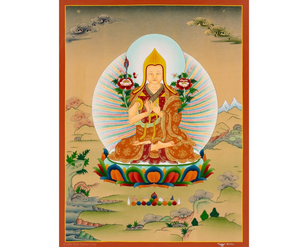 优雅的钟巴唐卡 | 西藏艺术 为神圣保护与和平带来祝福 - 墙贴/壁贴 - 其他材质 多色