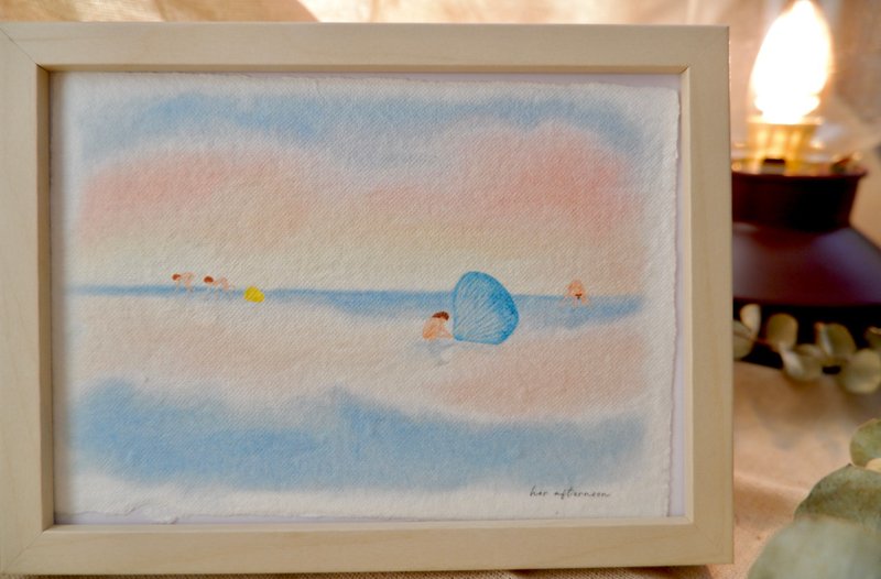 【盛夏光年】日式 原创手绘水彩画 连木画框 - 海报/装饰画/版画 - 纸 