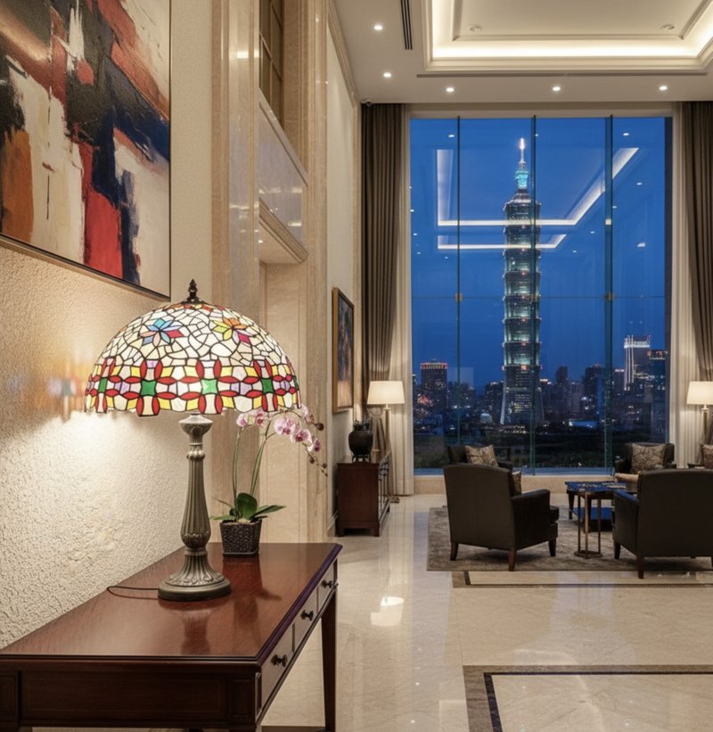 璨花盛宴 | 典藏级手工复古蒂芙尼镶嵌玻璃台灯 - 灯具/灯饰 - 玻璃 多色