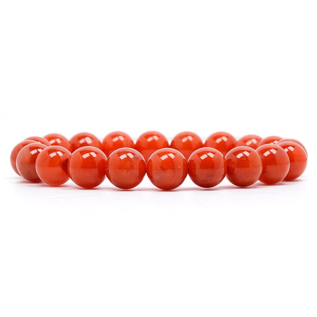 【正佳珠宝】南红玛瑙 顶级胭红川料 8.8-9.2mm 南红玛瑙手珠 - 手链/手环 - 半宝石 多色