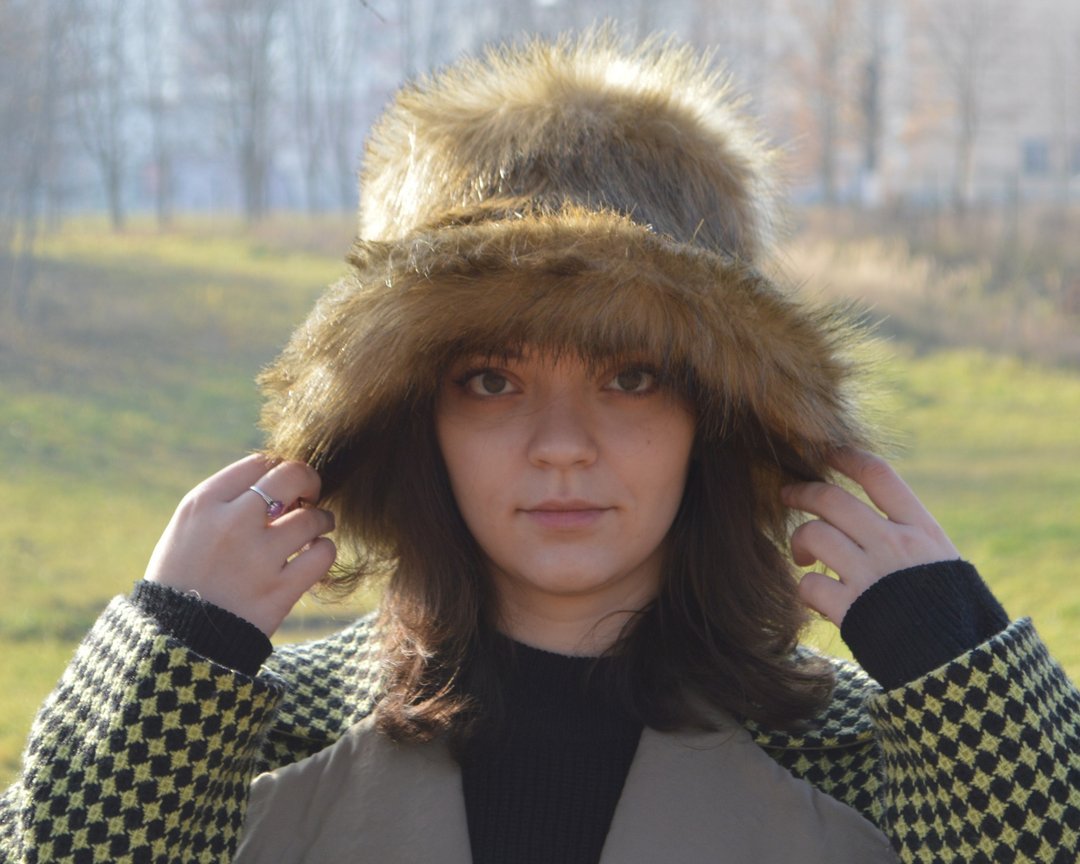 Fox bucket hat made of faux fur. Festival fuzzy hat.Fluffy fashion hat.Rave hat - 帽子 - 其他材质 咖啡色