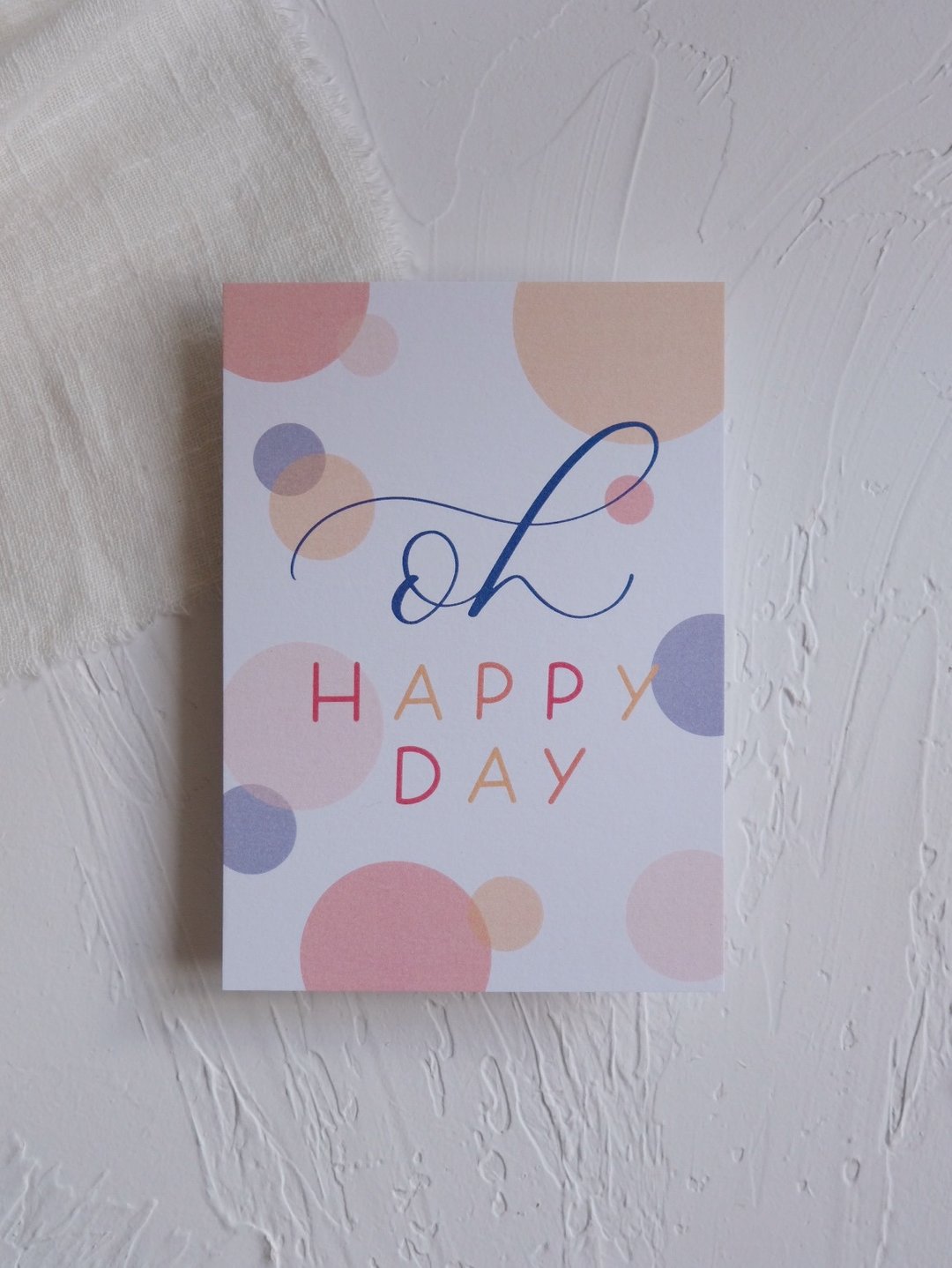 cottontail // oh happy day // 西洋书法明信片 - 卡片/明信片 - 纸 红色