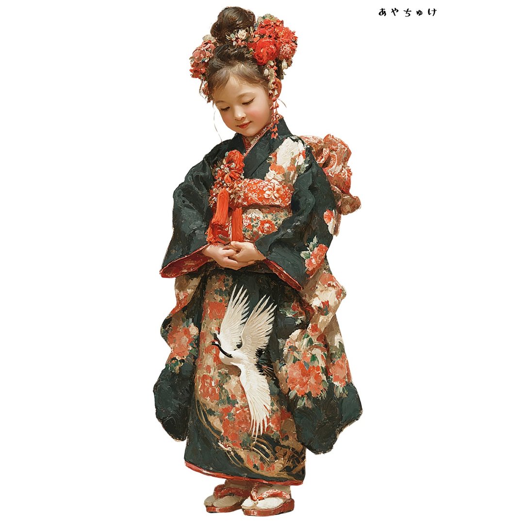 【12月新品4】07-114-0245 人物贴纸 和服复古 - 贴纸 - 纸 