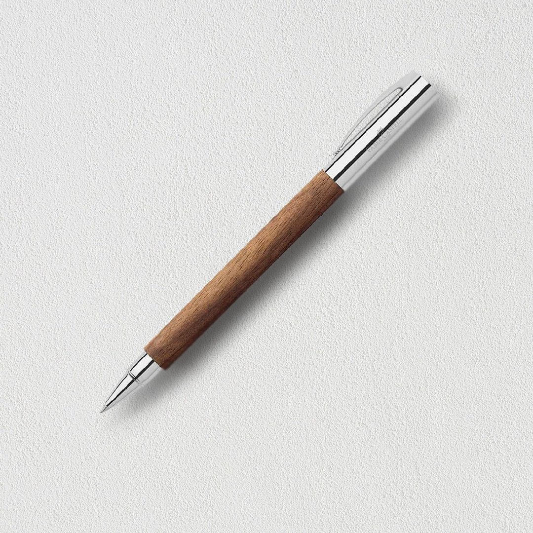 【Faber-Castell】成吉思汗AMBITION胡桃木钢珠笔 免费刻字 - 钢珠笔 - 木头 咖啡色