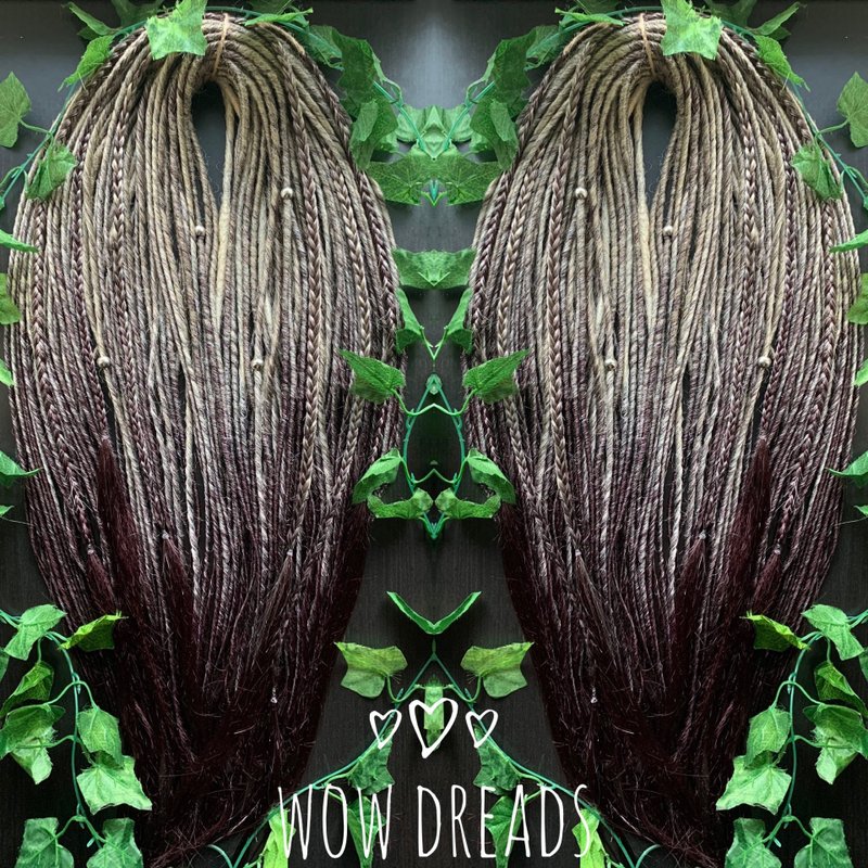 Set  Dreads Ombre Synthetic - 发饰 - 其他人造纤维 金色