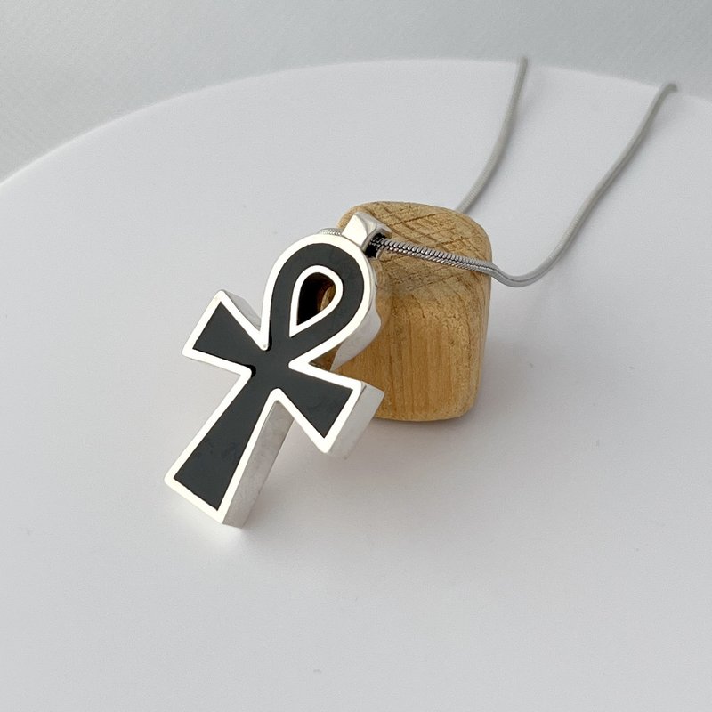 925 纯银坠饰 安卡 生命之钥 - 意大利设计 - 项链 - 纯银 银色