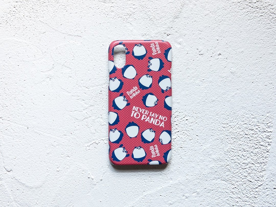 Pandahaluha 熊猫 iPhoneX 手机壳 (Never Say No To Panda) - 手机壳/手机套 - 塑料 红色