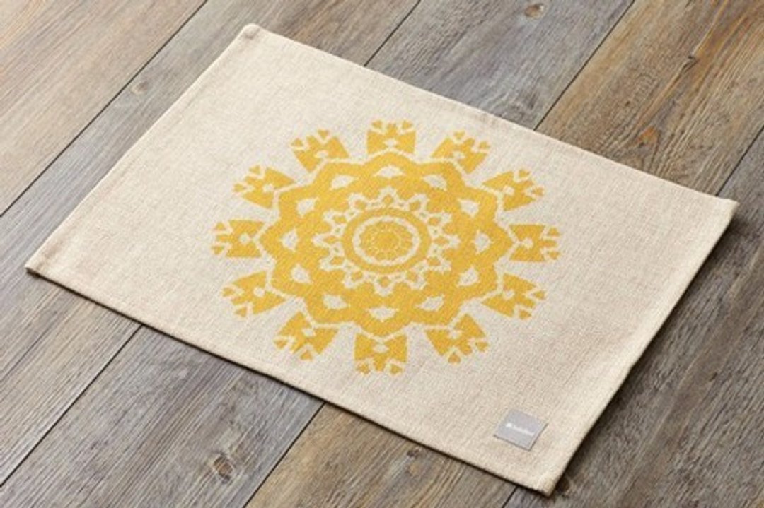 Place mat Scandinavian pattern yellow flower 2-disc set LAMOPPE design jubileeteatoweltt028 - 杯垫 - 棉 