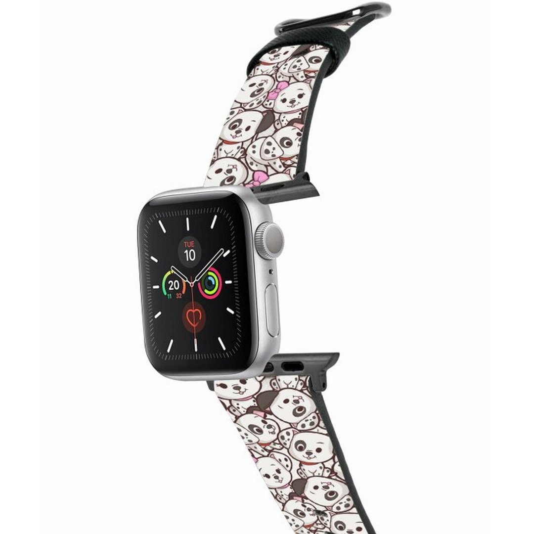 迪士尼101斑点狗十字压纹牛皮Apple Watch真皮皮革表带 5434 - 表带 - 真皮 