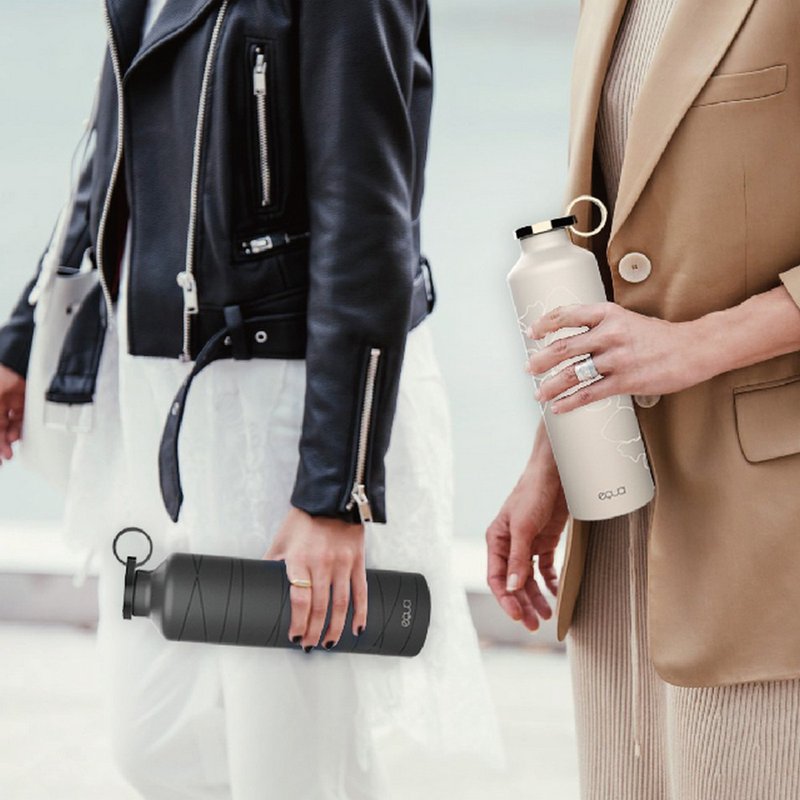 【情人节礼物】EQUA 欧洲极简奢华保温瓶-680ml-茶花米/时轨黑 - 保温瓶/保温杯 - 其他材质 多色