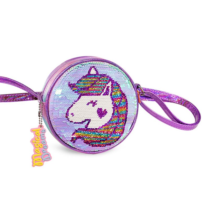 TigerFamily Fun Time圆形幻彩斜背包-幻彩小马 - 侧背包/斜挎包 - 塑料 紫色