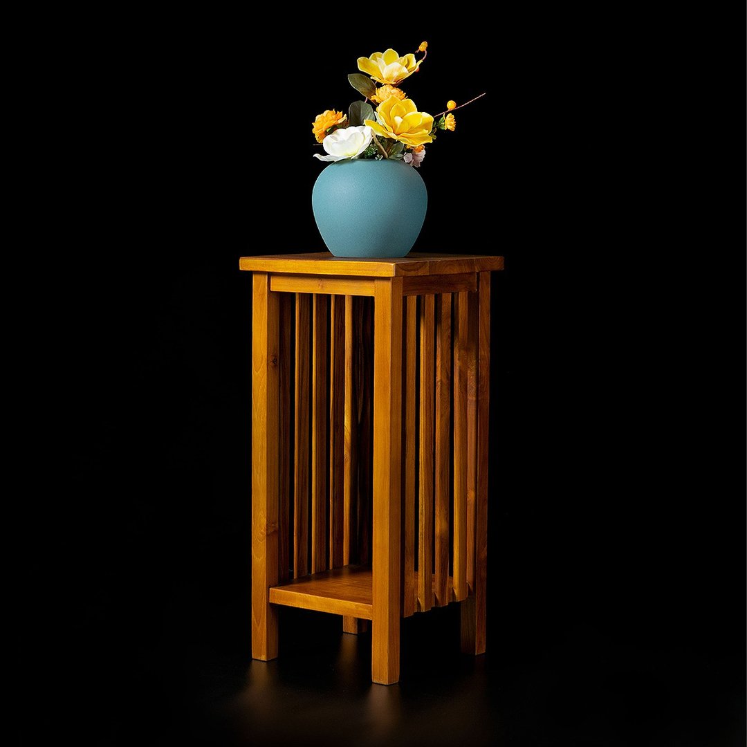 【祈乐森活】禾之丘花架-长款/柚木家具/手工制作 - 其他家具 - 木头 咖啡色