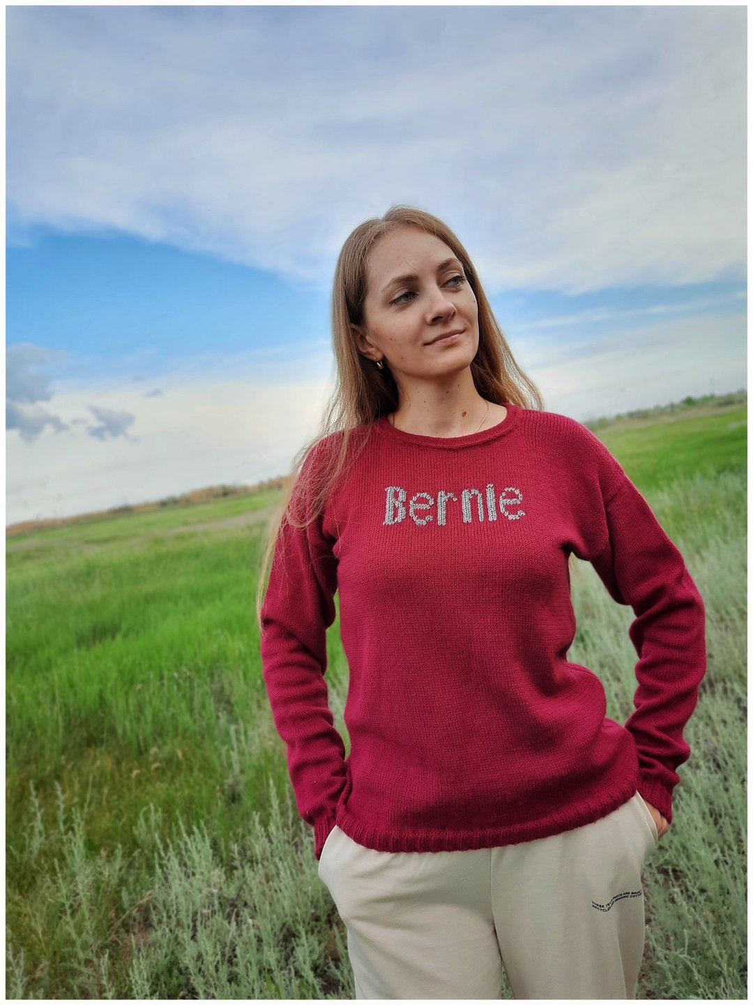 Personalized sweater with letter , Christmas sweater , personalized gift - 女装针织衫/毛衣 - 羊毛 橘色