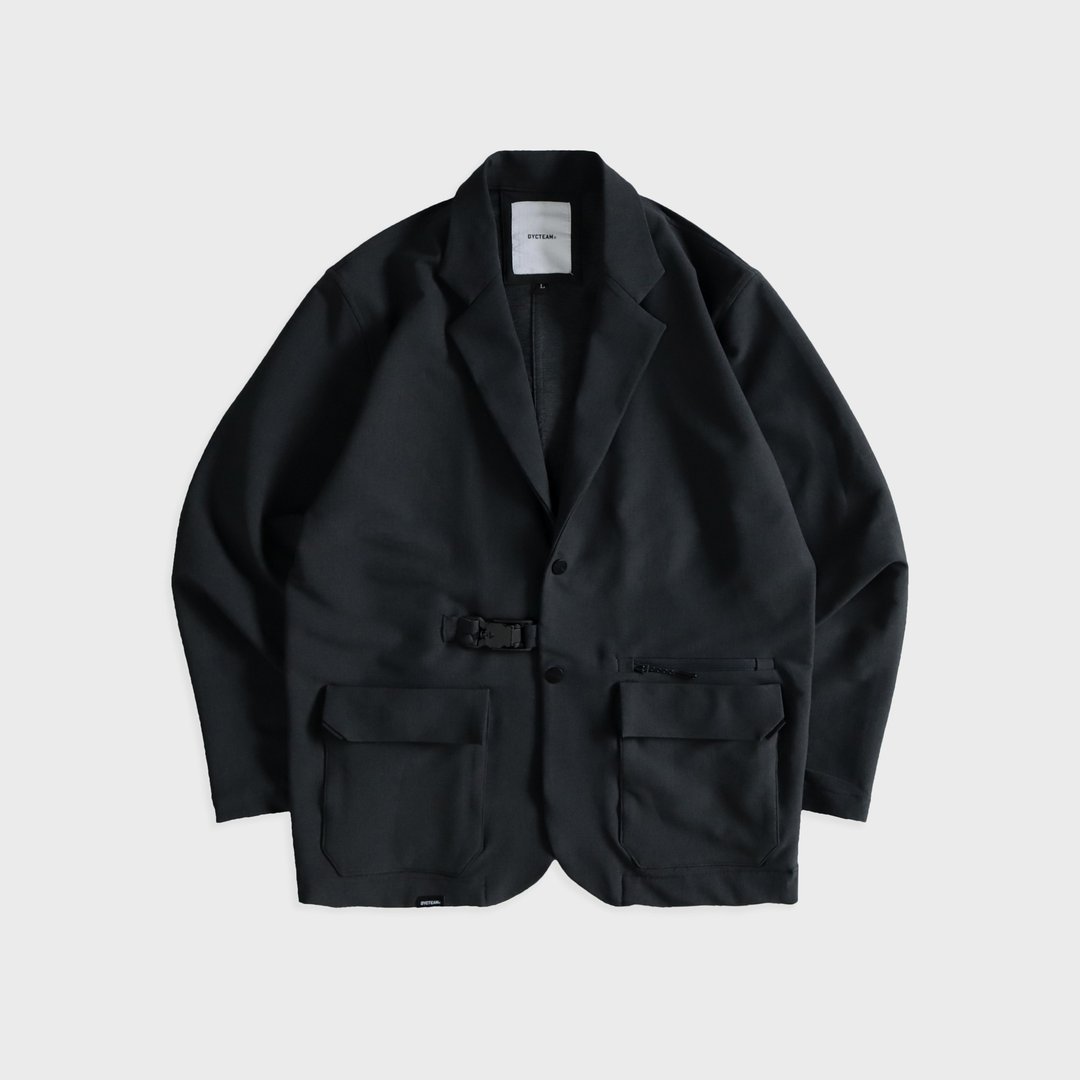 DYCTEAM - RePET Blazer (black/gray) - 男装西装外套 - 其他材质 黑色
