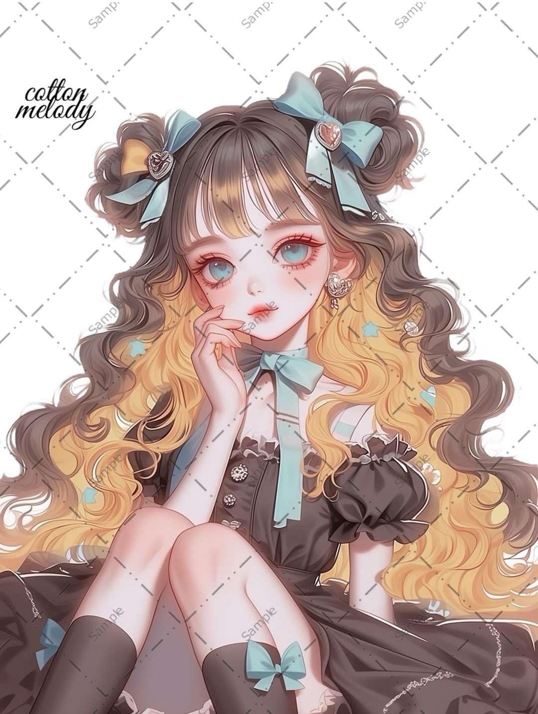 original sticker no.1177 人物贴纸 原创贴纸 女孩贴纸 原创人物贴纸 - 贴纸 - 纸 