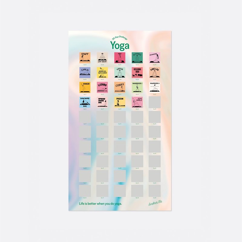 Another Me 瑜珈刮刮乐五十天 - 便条纸/标签贴 - 纸 多色