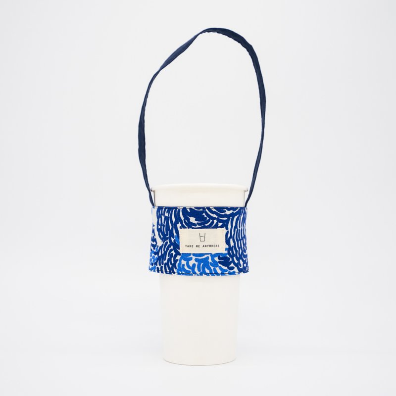 粼粼 Take Me Anywhere 芬兰系列环保饮料提袋 - 单入 - 随行杯提袋/水壶袋 - 防水材质 蓝色