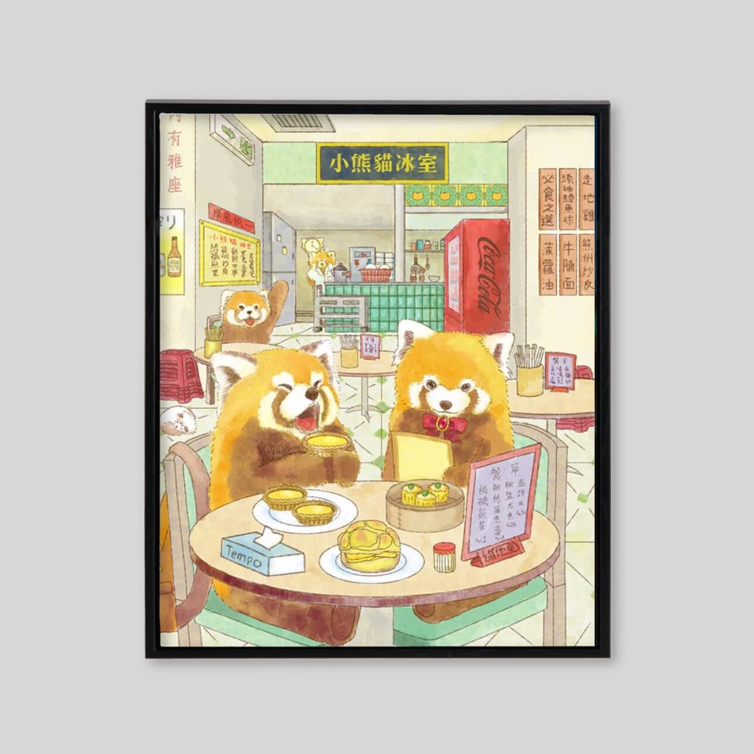 熊猫咖啡馆-挂画 - 海报/装饰画/版画 - 其他材质 