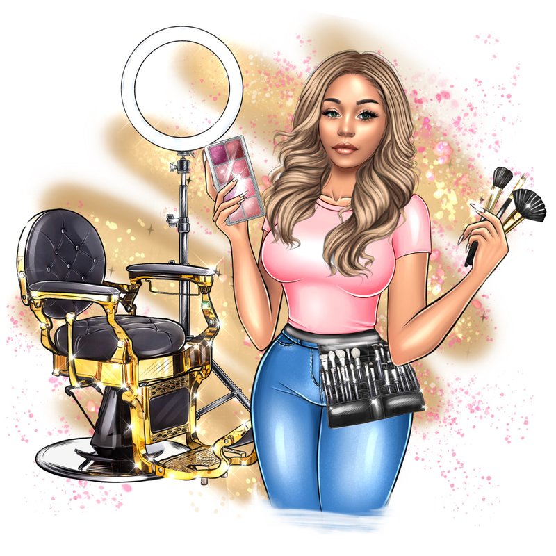 Beauty Salon Logo, Cartoon portrait for Small Business  custom logo design - Logo 设计/图案设计 - 其他材质 
