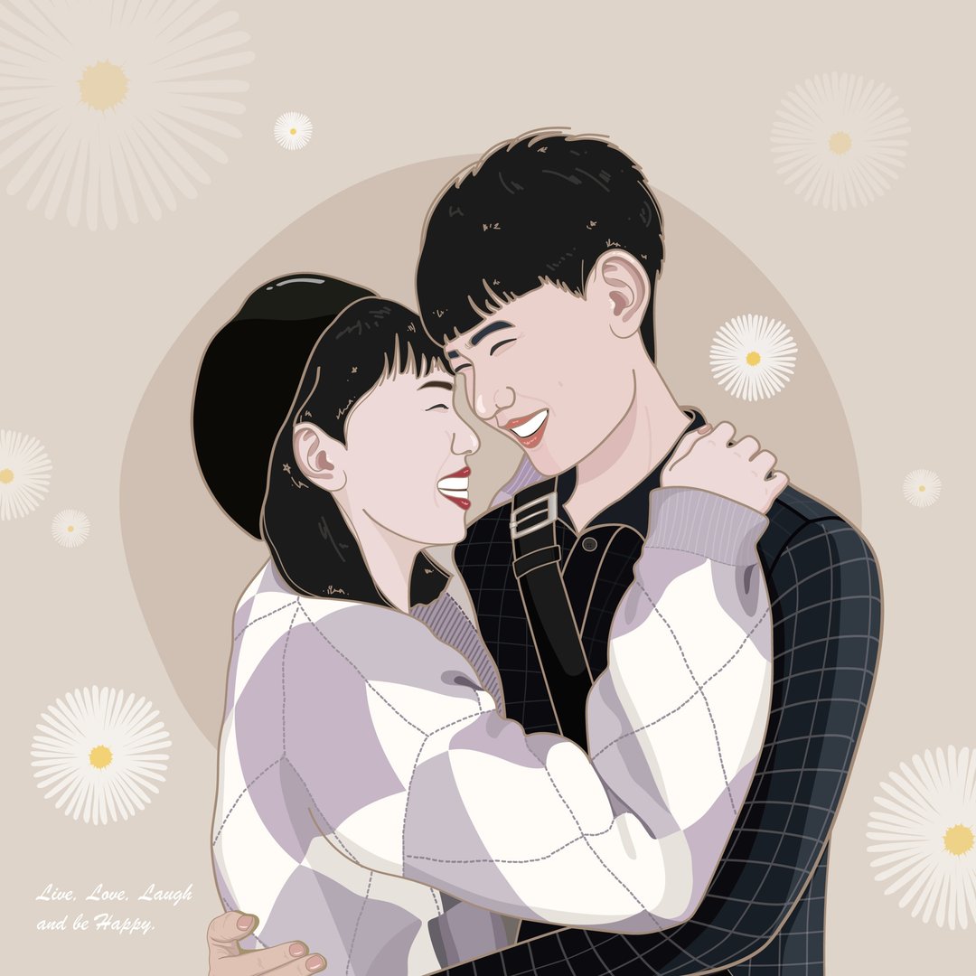 |半身| 定制绘图-似颜绘-人像插画-结婚-纪念 - 电子手绘真人画像/绘画/插画 - 其他材质 