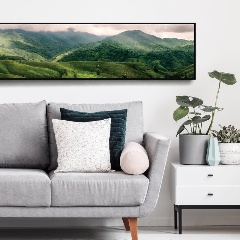郁绿山丘-卧房挂画/餐厅/客厅/大尺寸/居家展示/商空/山丘 - 海报/装饰画/版画 - 棉．麻 多色