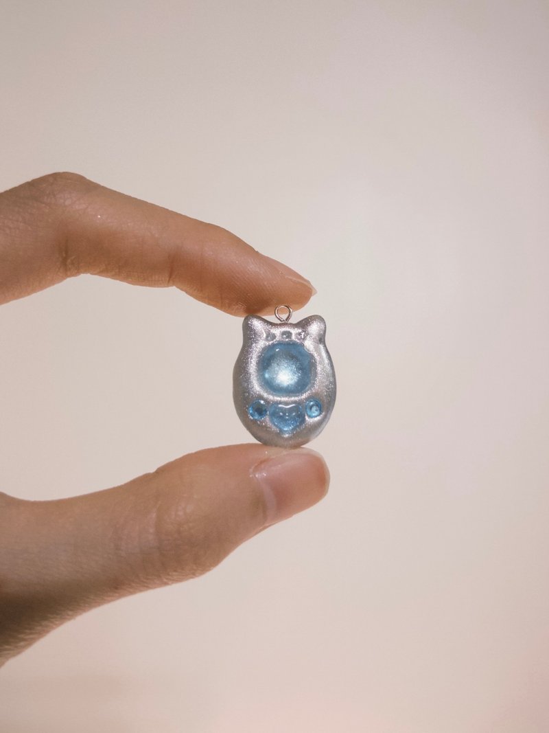 猫咪造型电子鸡-他妈哥池戒指 - 戒指 - 树脂 银色