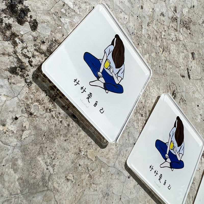 爱自己系列  压克力钥匙圈・疗愈小物・透明质感 - 磁铁 - 冰箱贴/磁贴 - 塑料 透明