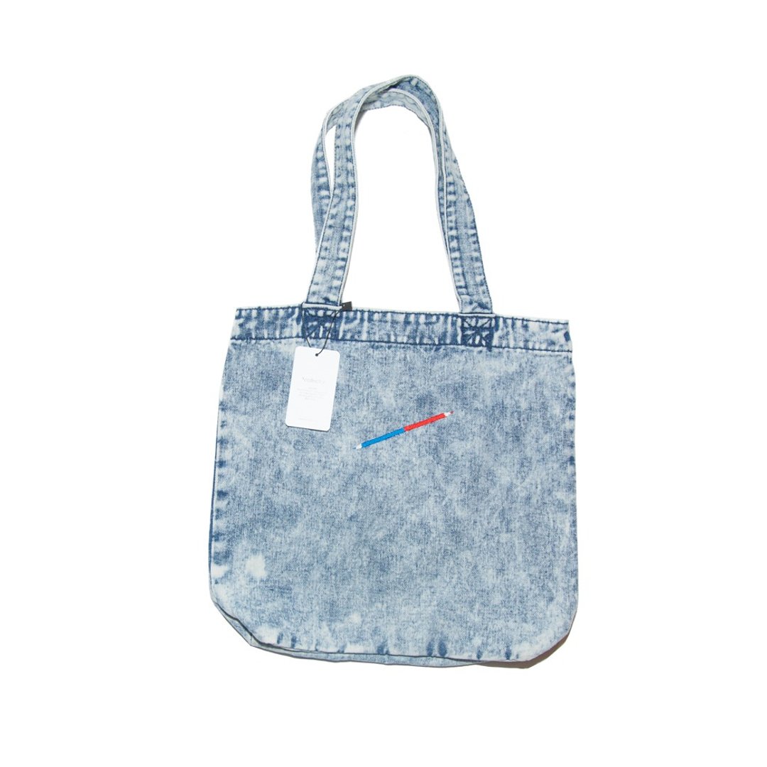 Red Blue Pencil Denim Tote Bag Tcollector - 手提包/手提袋 - 棉 蓝色