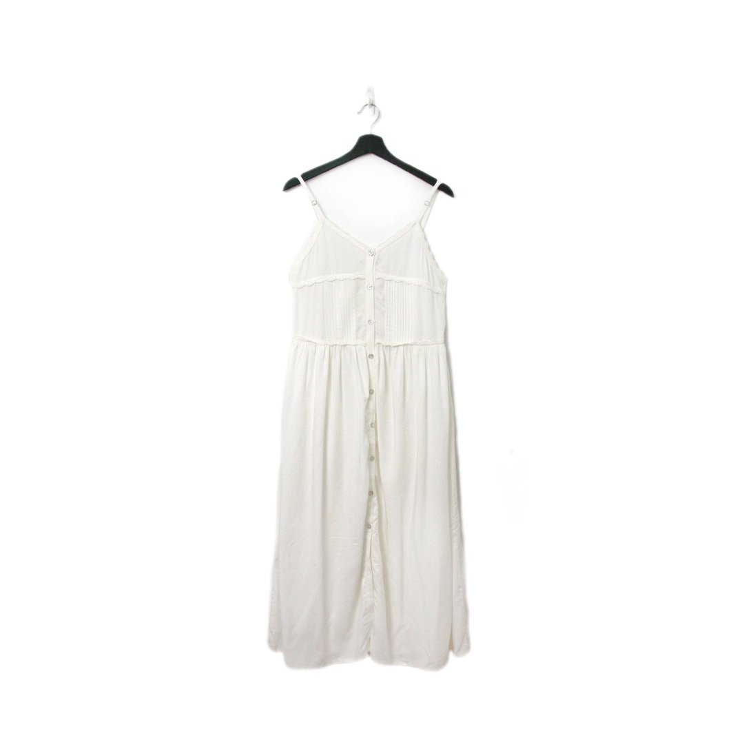 Back to Green-复古长洋装 细肩带 花边清纯Ls-56//vintage dress - 洋装/连衣裙 - 棉 