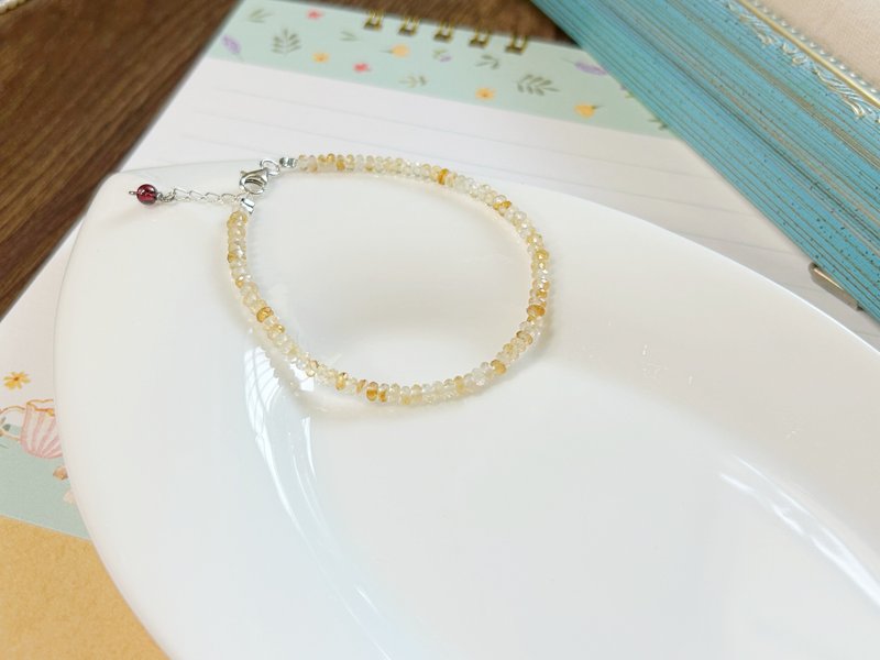 黄水晶 925银【秋色】11月诞生石 招财增智慧 增强气场 聚财 - 手链/手环 - 水晶 绿色