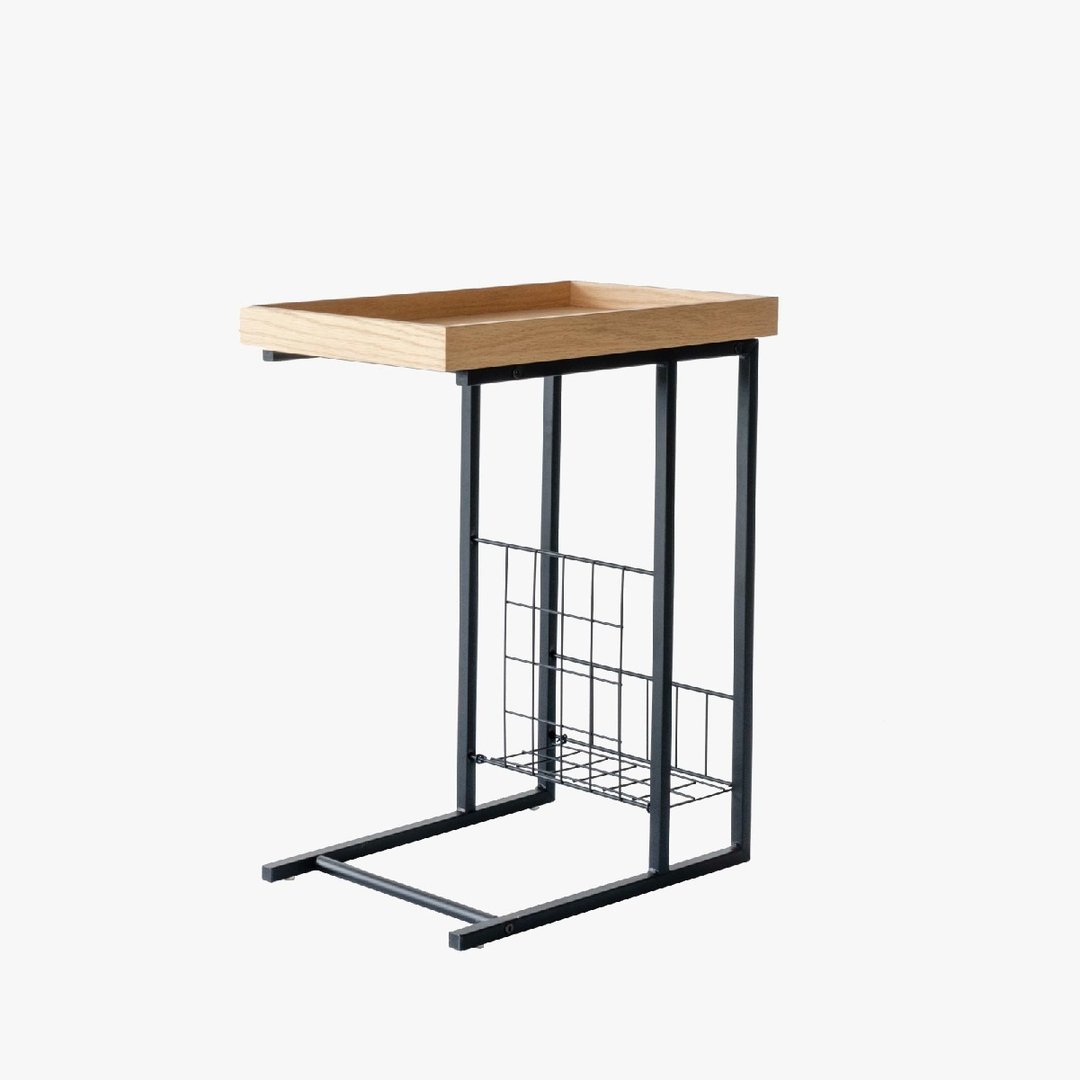 居然家居 | 好FUN松 端盘方边桌 简约木质 杂志架 - 其他家具 - 其他金属 咖啡色