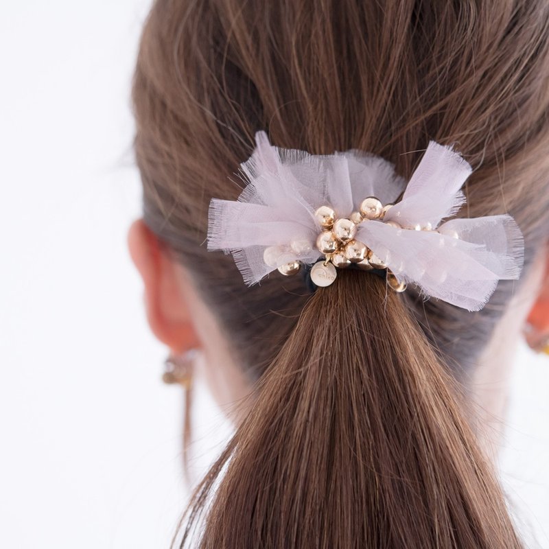 优雅 | 马尾夹 | 干燥玫瑰粉 - 发饰 - 聚酯纤维 粉红色