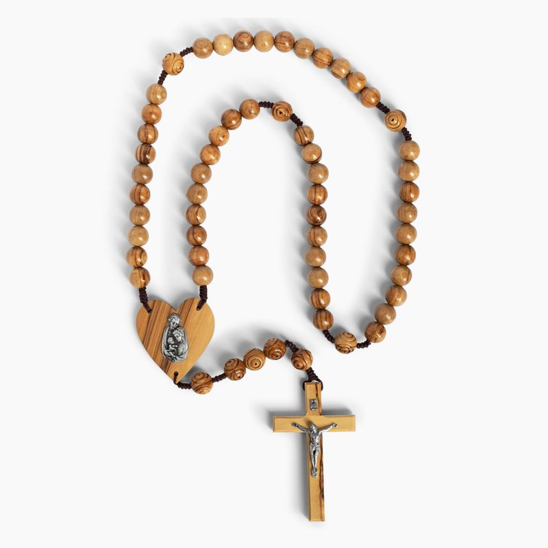 圣像专属特制念珠 进口16mm立体雕花橄榄木珠手工编织16532/16535 - 摆饰 - 木头 咖啡色